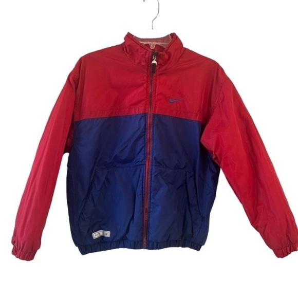 Nike Red and Blue Reversible Throwback Puffer Jacket, Small - Picture 9 of 9